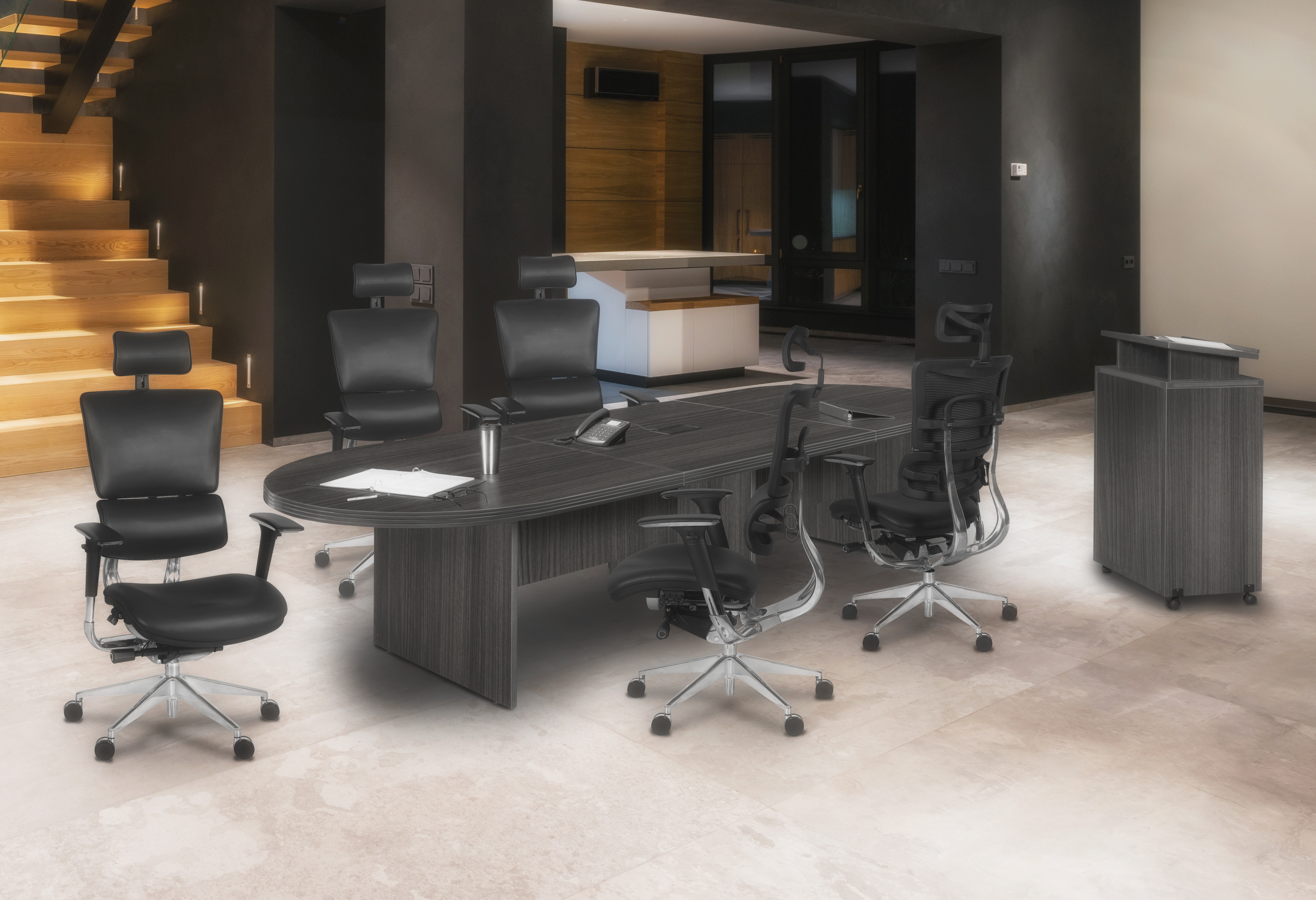 AMBER Collection furniture with fluted edge detail